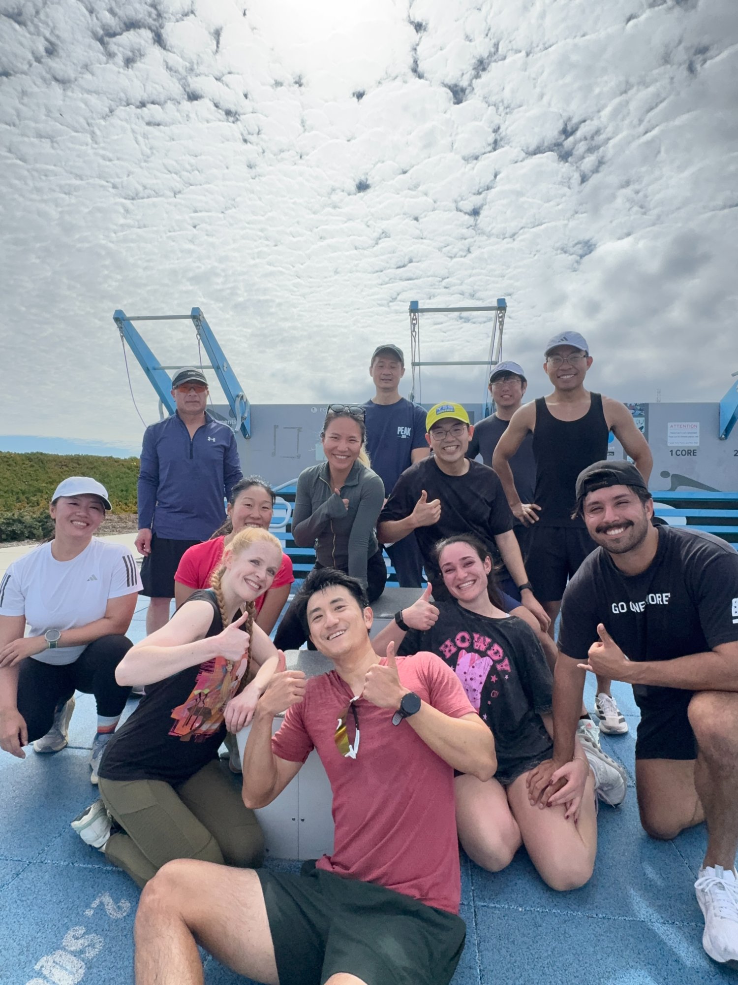 Fit Crew members after a daytime workout